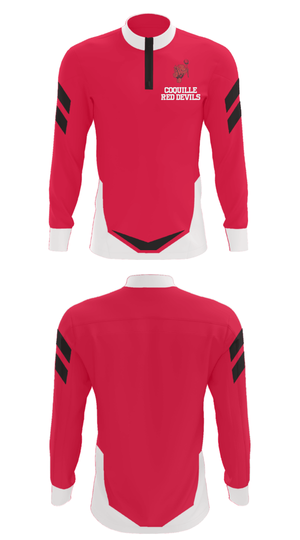 Quarter Zip Jacket, Coquille Red Devils, Softball, Teamtime, Team time, sublimation, custom sports apparel, team uniforms, spirit wear, spiritwear, sports uniforms, custom shirts, team store, custom team store, fundraiser sports, apparel fundraiser