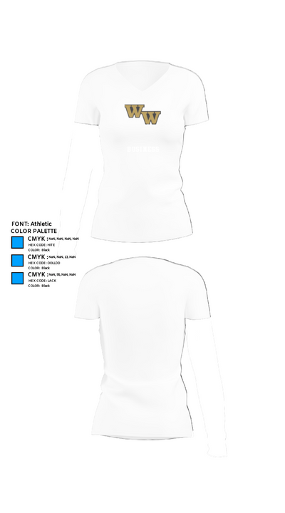 Student of Western Wayne 38503049 Women's Short Sleeve V-neck Shirt - 18