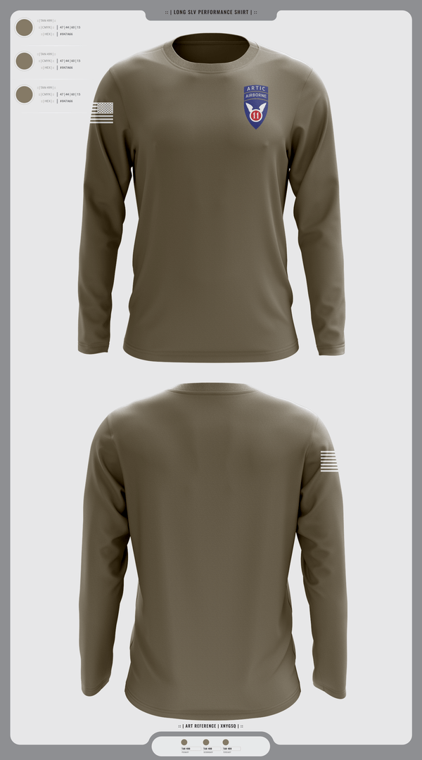 Long Sleeve Performance Shirt, 1/11TH ABN DIV, Army, Teamtime, Team time, sublimation, custom sports apparel, team uniforms, spirit wear, spiritwear, sports uniforms, custom shirts, team store, custom team store, fundraiser sports, apparel fundraiser