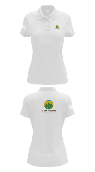 Womens Short Sleeve Performance Polo, M&M Santos Outdoor Services, , Teamtime, Team time, sublimation, custom sports apparel, team uniforms, spirit wear, spiritwear, sports uniforms, custom shirts, team store, custom team store, fundraiser sports, apparel fundraiser