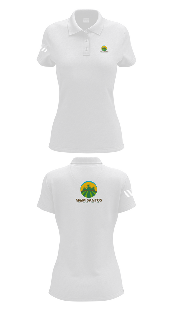 Womens Short Sleeve Performance Polo, M&M Santos Outdoor Services, , Teamtime, Team time, sublimation, custom sports apparel, team uniforms, spirit wear, spiritwear, sports uniforms, custom shirts, team store, custom team store, fundraiser sports, apparel fundraiser