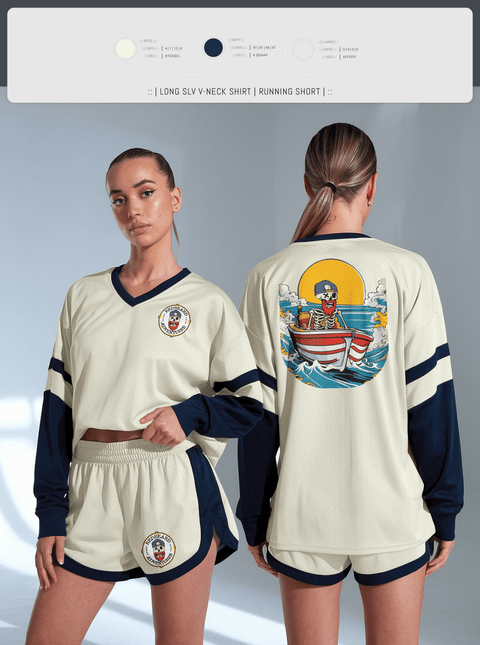 Womens Long Sleeve Vneck Shirt 1, Red beard Adventures, , Teamtime, Team time, sublimation, custom sports apparel, team uniforms, spirit wear, spiritwear, sports uniforms, custom shirts, team store, custom team store, fundraiser sports, apparel fundraiser