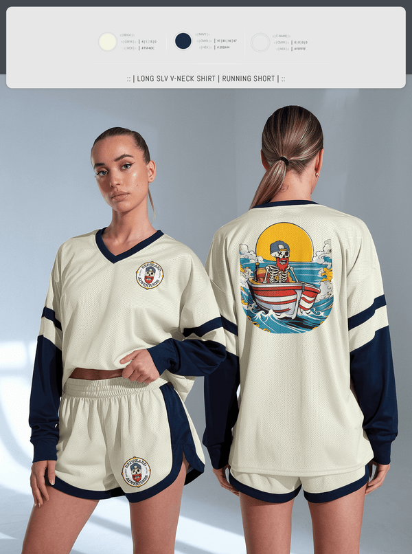 Womens Long Sleeve Vneck Shirt 1, Red beard Adventures, , Teamtime, Team time, sublimation, custom sports apparel, team uniforms, spirit wear, spiritwear, sports uniforms, custom shirts, team store, custom team store, fundraiser sports, apparel fundraiser
