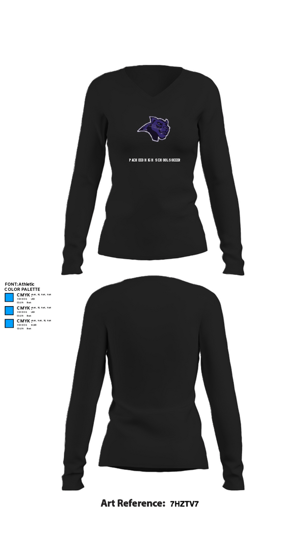Womens Long Sleeve Vneck Shirt, Pacheco High School Soccer, Men's Soccer, Teamtime, Team time, sublimation, custom sports apparel, team uniforms, spirit wear, spiritwear, sports uniforms, custom shirts, team store, custom team store, fundraiser sports, apparel fundraiser
