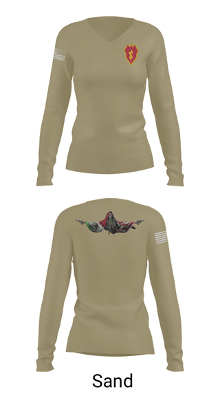 Women's Long Sleeve Vneck Shirt, 25th ID, Army, Teamtime, Team time, sublimation, custom sports apparel, team uniforms, spirit wear, spiritwear, sports uniforms, custom shirts, team store, custom team store, fundraiser sports, apparel fundraiser
