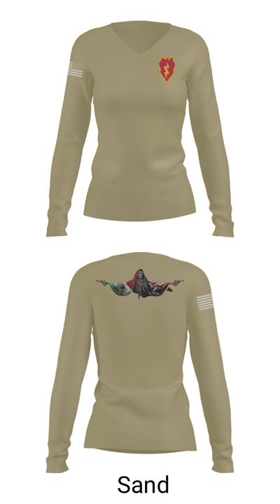 25th ID 51573122 Women's Long Sleeve V-neck Shirt - 97