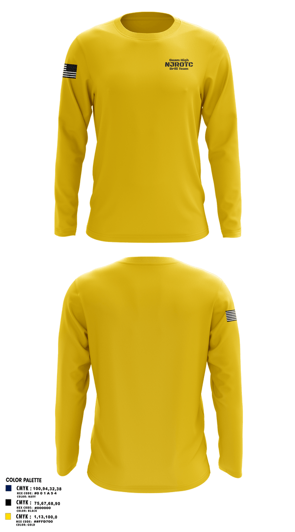 Long Sleeve Performance Shirt, Guam High NJROTC Drill Team, , Teamtime, Team time, sublimation, custom sports apparel, team uniforms, spirit wear, spiritwear, sports uniforms, custom shirts, team store, custom team store, fundraiser sports, apparel fundraiser