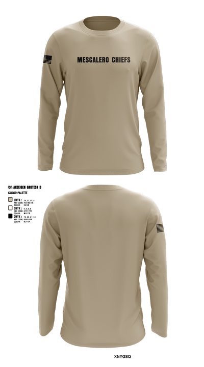 Mescalero chiefs 4898423 Long Sleeve Performance Shirt 1