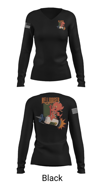 Hellraiser 15365776 Women's Long Sleeve V-neck Shirt - 37