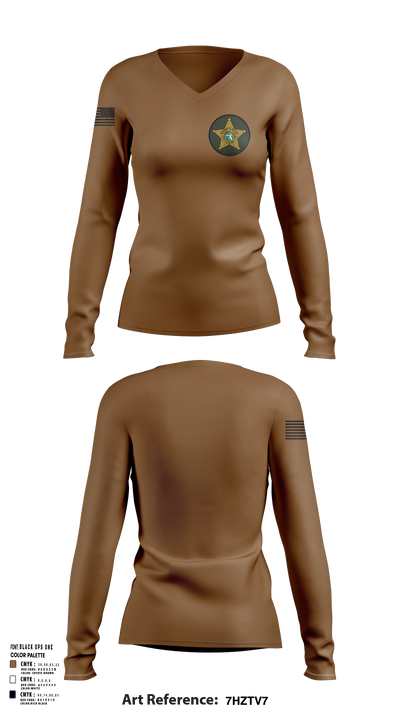 LOGISTICS 26909520 Women's Long Sleeve V-neck Shirt - 121