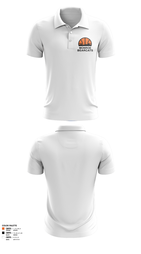 Short Sleeve Performance Polo, Monroe High School Basketball, Women's Basketball, Teamtime, Team time, sublimation, custom sports apparel, team uniforms, spirit wear, spiritwear, sports uniforms, custom shirts, team store, custom team store, fundraiser sports, apparel fundraiser