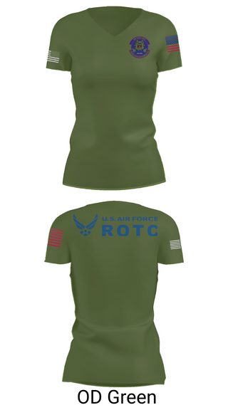 Womens Short Sleeve Vneck Shirt, Detachment 035, Air Force, Teamtime, Team time, sublimation, custom sports apparel, team uniforms, spirit wear, spiritwear, sports uniforms, custom shirts, team store, custom team store, fundraiser sports, apparel fundraiser