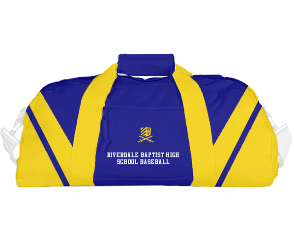 Duffle Bag, Riverdale Baptist High School Baseball, Baseball, Teamtime, Team time, sublimation, custom sports apparel, team uniforms, spirit wear, spiritwear, sports uniforms, custom shirts, team store, custom team store, fundraiser sports, apparel fundraiser