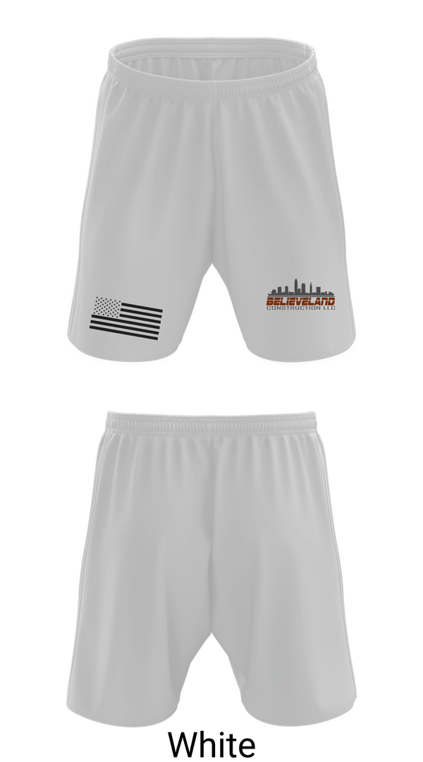 Athletic Shorts With Pockets, Believeland Construction LLC, , Teamtime, Team time, sublimation, custom sports apparel, team uniforms, spirit wear, spiritwear, sports uniforms, custom shirts, team store, custom team store, fundraiser sports, apparel fundraiser