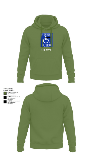 Hoodie, 1-5 25th, Army, Teamtime, Team time, sublimation, custom sports apparel, team uniforms, spirit wear, spiritwear, sports uniforms, custom shirts, team store, custom team store, fundraiser sports, apparel fundraiser