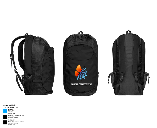 Gear Bag, Pointer services hvac, , Teamtime, Team time, sublimation, custom sports apparel, team uniforms, spirit wear, spiritwear, sports uniforms, custom shirts, team store, custom team store, fundraiser sports, apparel fundraiser