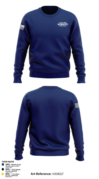 Crew Neck Sweatshirt, Guam High NJROTC Drill Team, , Teamtime, Team time, sublimation, custom sports apparel, team uniforms, spirit wear, spiritwear, sports uniforms, custom shirts, team store, custom team store, fundraiser sports, apparel fundraiser