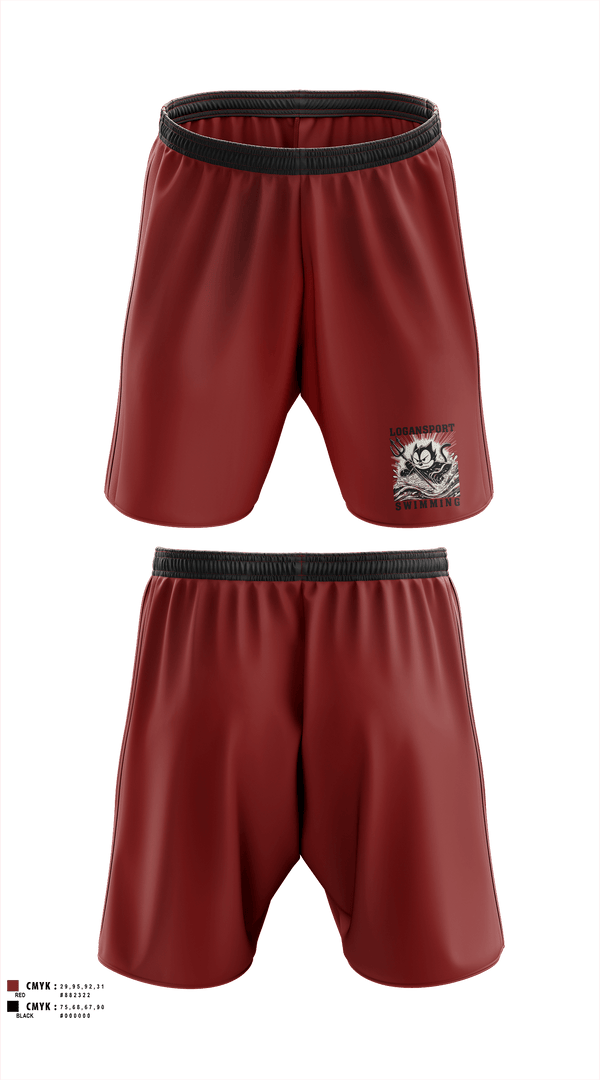 Athletic Shorts With Pockets, Logansport High School Swimming, Swimming, Teamtime, Team time, sublimation, custom sports apparel, team uniforms, spirit wear, spiritwear, sports uniforms, custom shirts, team store, custom team store, fundraiser sports, apparel fundraiser