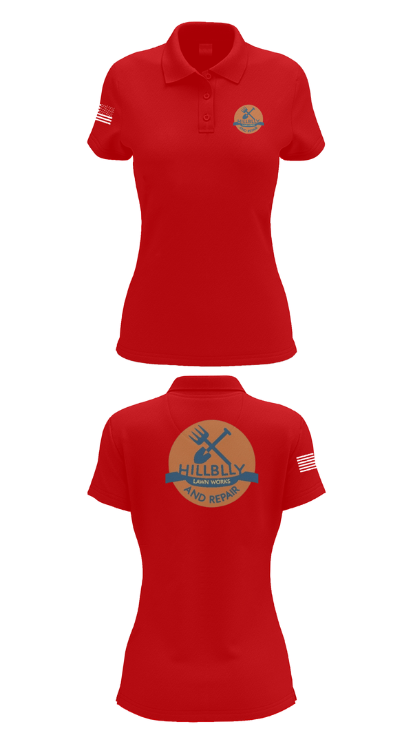 Womens Short Sleeve Performance Polo, Hillbilly Lawn Works And Repair, , Teamtime, Team time, sublimation, custom sports apparel, team uniforms, spirit wear, spiritwear, sports uniforms, custom shirts, team store, custom team store, fundraiser sports, apparel fundraiser
