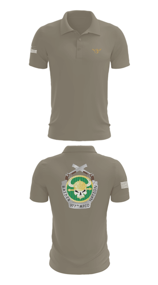 Short Sleeve Performance Polo, 977 MP CO, Army, Teamtime, Team time, sublimation, custom sports apparel, team uniforms, spirit wear, spiritwear, sports uniforms, custom shirts, team store, custom team store, fundraiser sports, apparel fundraiser