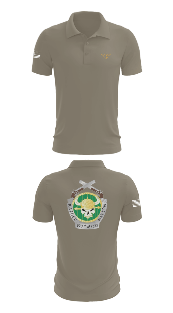 Short Sleeve Performance Polo, 977 MP CO, Army, Teamtime, Team time, sublimation, custom sports apparel, team uniforms, spirit wear, spiritwear, sports uniforms, custom shirts, team store, custom team store, fundraiser sports, apparel fundraiser