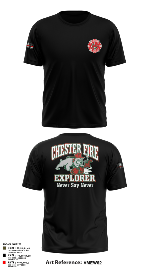 Short Sleeve Performance Shirt, Chester fire explorers, Fire Department, Teamtime, Team time, sublimation, custom sports apparel, team uniforms, spirit wear, spiritwear, sports uniforms, custom shirts, team store, custom team store, fundraiser sports, apparel fundraiser