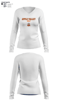 Apple Valley Sun Devils 42610667 Women's Long Sleeve V-neck Shirt - 5