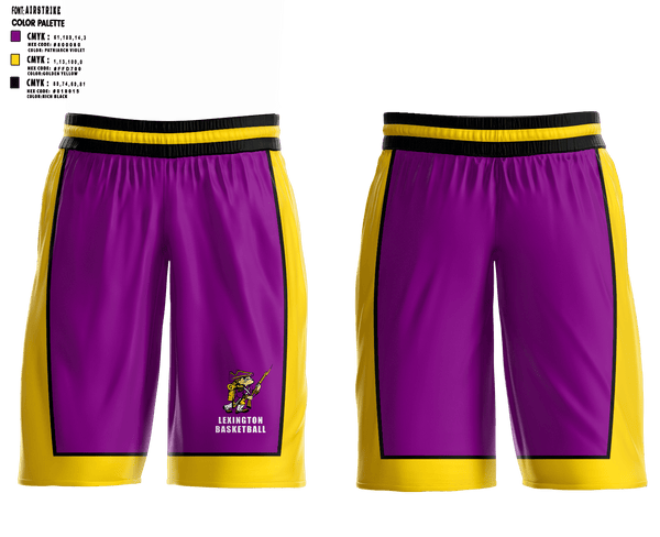 Mens Basketball Shorts, Lexington High School Basketball, Men's Basketball, Teamtime, Team time, sublimation, custom sports apparel, team uniforms, spirit wear, spiritwear, sports uniforms, custom shirts, team store, custom team store, fundraiser sports, apparel fundraiser