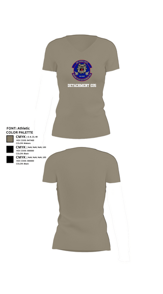 Womens Short Sleeve Vneck Shirt, Detachment 035, Air Force, Teamtime, Team time, sublimation, custom sports apparel, team uniforms, spirit wear, spiritwear, sports uniforms, custom shirts, team store, custom team store, fundraiser sports, apparel fundraiser