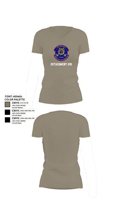 Detachment 035 78200386 Women's Short Sleeve V-neck Shirt - 64