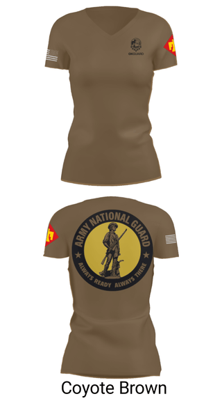 Womens Short Sleeve Vneck Shirt, Recruiting & Retention Battalion, National Guard, Teamtime, Team time, sublimation, custom sports apparel, team uniforms, spirit wear, spiritwear, sports uniforms, custom shirts, team store, custom team store, fundraiser sports, apparel fundraiser