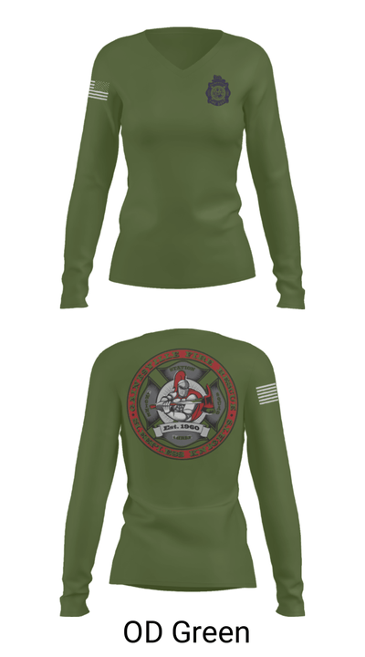 GFR Station 3 95444418 Women's Long Sleeve V-neck Shirt - 57