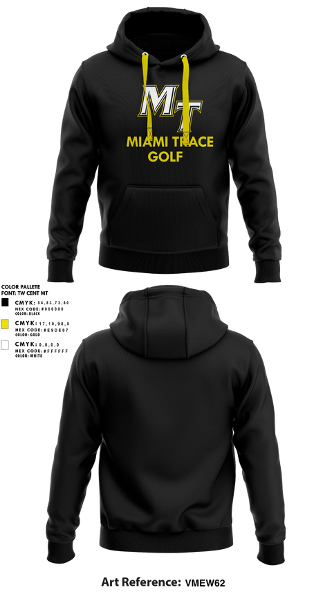 Hoodie, Miami Trace High School Golf, Golf, Teamtime, Team time, sublimation, custom sports apparel, team uniforms, spirit wear, spiritwear, sports uniforms, custom shirts, team store, custom team store, fundraiser sports, apparel fundraiser