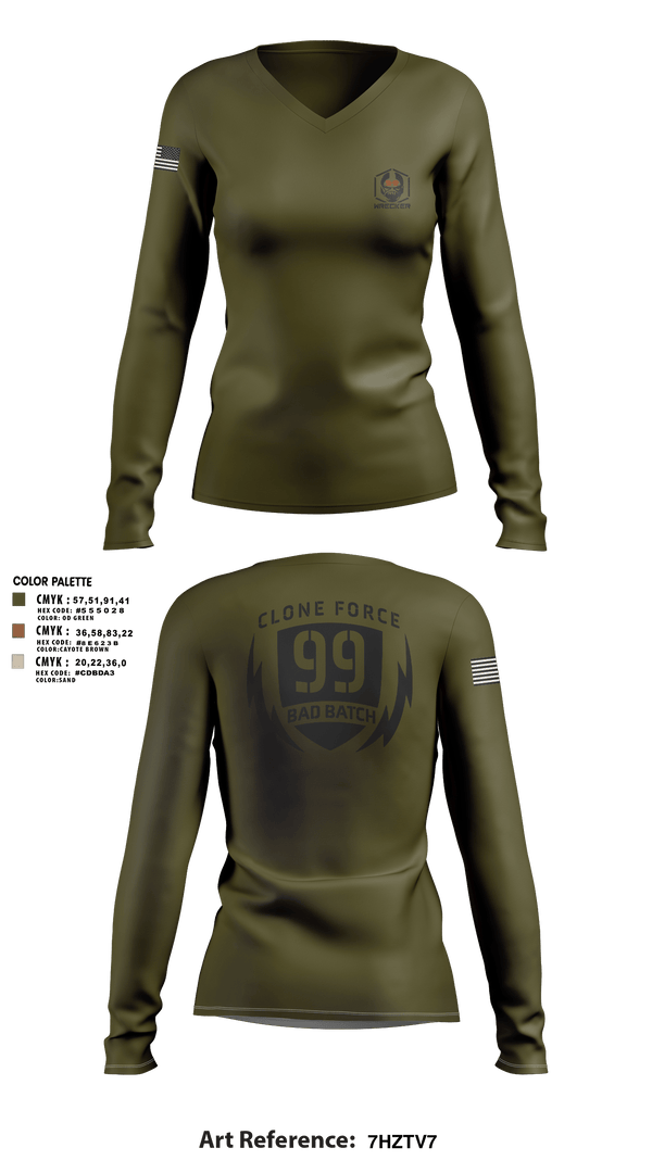 Womens Long Sleeve Vneck Shirt, 137th Echo Company1-137th AV E co, National Guard, Teamtime, Team time, sublimation, custom sports apparel, team uniforms, spirit wear, spiritwear, sports uniforms, custom shirts, team store, custom team store, fundraiser sports, apparel fundraiser