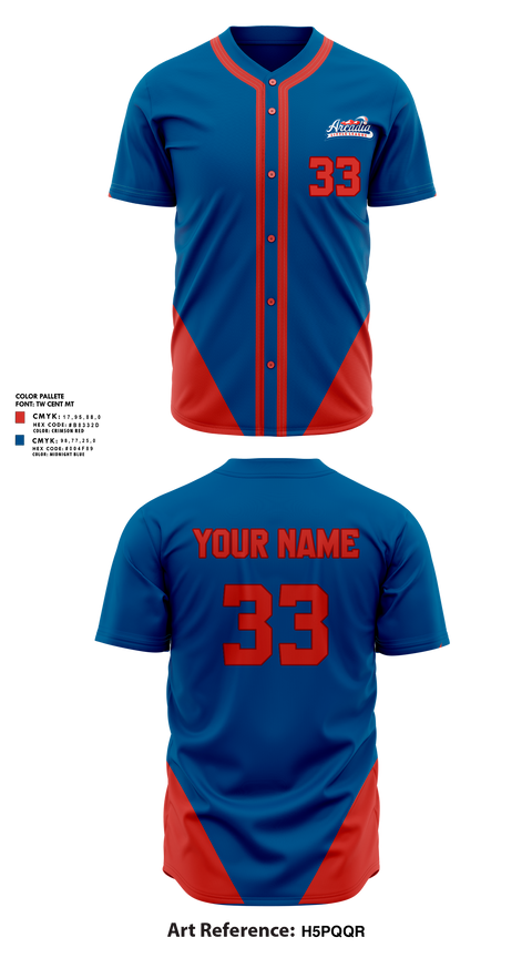 Full Button Baseball Jersey, Arcadia Little League Baseball, Baseball, Teamtime, Team time, sublimation, custom sports apparel, team uniforms, spirit wear, spiritwear, sports uniforms, custom shirts, team store, custom team store, fundraiser sports, apparel fundraiser