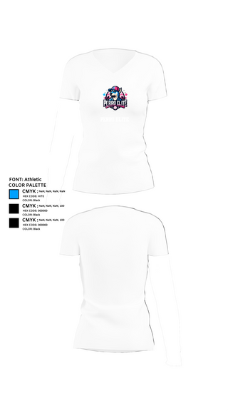 Womens Short Sleeve Vneck Shirt, PERRO ELITE, Baseball, Teamtime, Team time, sublimation, custom sports apparel, team uniforms, spirit wear, spiritwear, sports uniforms, custom shirts, team store, custom team store, fundraiser sports, apparel fundraiser