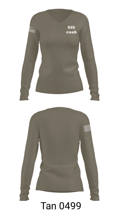 515 cssb 83423830 Women's Long Sleeve V-neck Shirt - 73