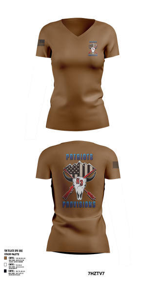 Womens Short Sleeve Vneck Shirt, Patriots Provisions LLC, , Teamtime, Team time, sublimation, custom sports apparel, team uniforms, spirit wear, spiritwear, sports uniforms, custom shirts, team store, custom team store, fundraiser sports, apparel fundraiser