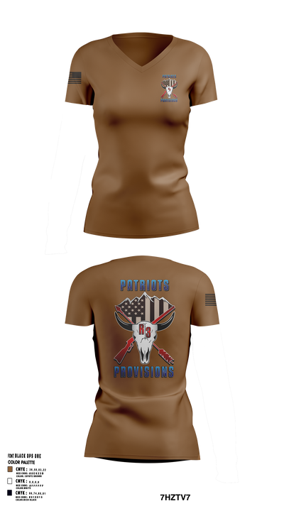 Patriots Provisions LLC 41606717 Women's Short Sleeve V-neck Shirt - 1