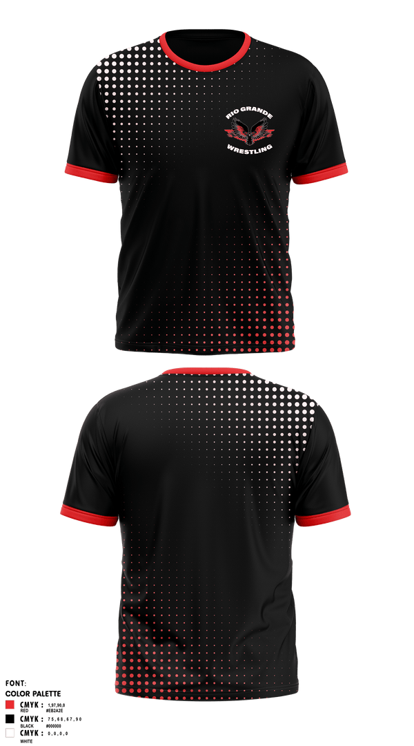 Short Sleeve Rash Guard Shirt, Rio Grande high school, Wrestling, Teamtime, Team time, sublimation, custom sports apparel, team uniforms, spirit wear, spiritwear, sports uniforms, custom shirts, team store, custom team store, fundraiser sports, apparel fundraiser