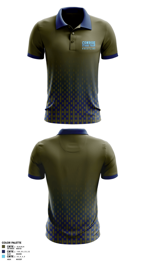 Short Sleeve Performance Polo, Conroe Stars Team, Wrestling, Teamtime, Team time, sublimation, custom sports apparel, team uniforms, spirit wear, spiritwear, sports uniforms, custom shirts, team store, custom team store, fundraiser sports, apparel fundraiser