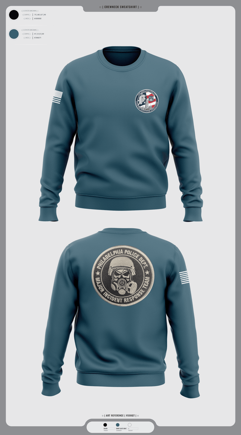Crew Neck Sweatshirt, Philadelphia Police Counter Terrorism Operations, Police, Teamtime, Team time, sublimation, custom sports apparel, team uniforms, spirit wear, spiritwear, sports uniforms, custom shirts, team store, custom team store, fundraiser sports, apparel fundraiser