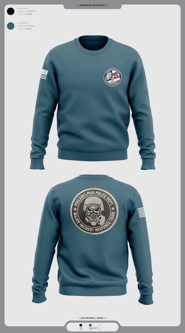 Crew Neck Sweatshirt, Philadelphia Police Counter Terrorism Operations, Police, Teamtime, Team time, sublimation, custom sports apparel, team uniforms, spirit wear, spiritwear, sports uniforms, custom shirts, team store, custom team store, fundraiser sports, apparel fundraiser