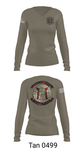 Womens Long Sleeve Vneck Shirt, HQSPT Bn, PMO, Brig, Marines, Teamtime, Team time, sublimation, custom sports apparel, team uniforms, spirit wear, spiritwear, sports uniforms, custom shirts, team store, custom team store, fundraiser sports, apparel fundraiser