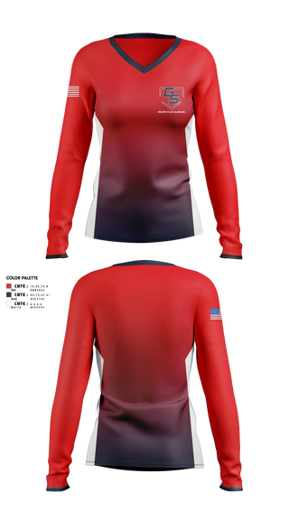 Womens Long Sleeve Vneck Shirt, Grand Slam Alabama, Baseball, Teamtime, Team time, sublimation, custom sports apparel, team uniforms, spirit wear, spiritwear, sports uniforms, custom shirts, team store, custom team store, fundraiser sports, apparel fundraiser