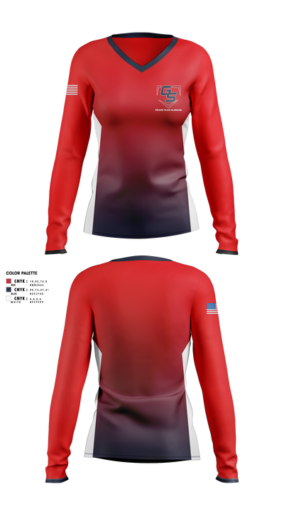 Grand Slam Alabama 25329763 Women's Long Sleeve V-neck Shirt - 4