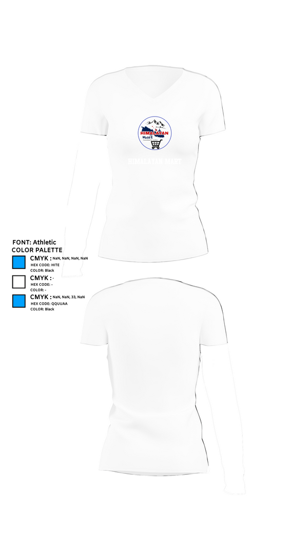 Womens Short Sleeve Vneck Shirt, Himalayan Mart, , Teamtime, Team time, sublimation, custom sports apparel, team uniforms, spirit wear, spiritwear, sports uniforms, custom shirts, team store, custom team store, fundraiser sports, apparel fundraiser