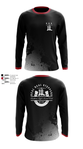 Long Sleeve Performance Shirt, Real Deal Steppers, Spirit Store, Teamtime, Team time, sublimation, custom sports apparel, team uniforms, spirit wear, spiritwear, sports uniforms, custom shirts, team store, custom team store, fundraiser sports, apparel fundraiser