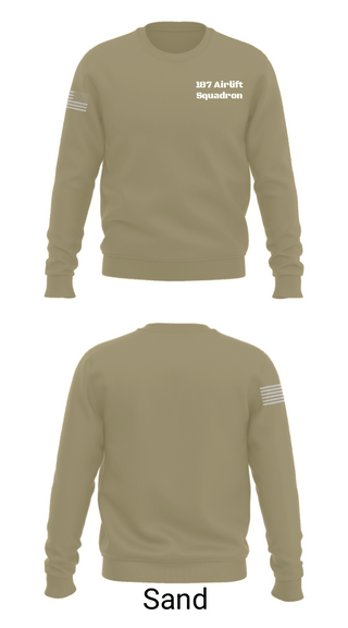 Crew Neck Sweatshirt, 187 Airlift Squadron, National Guard, Teamtime, Team time, sublimation, custom sports apparel, team uniforms, spirit wear, spiritwear, sports uniforms, custom shirts, team store, custom team store, fundraiser sports, apparel fundraiser