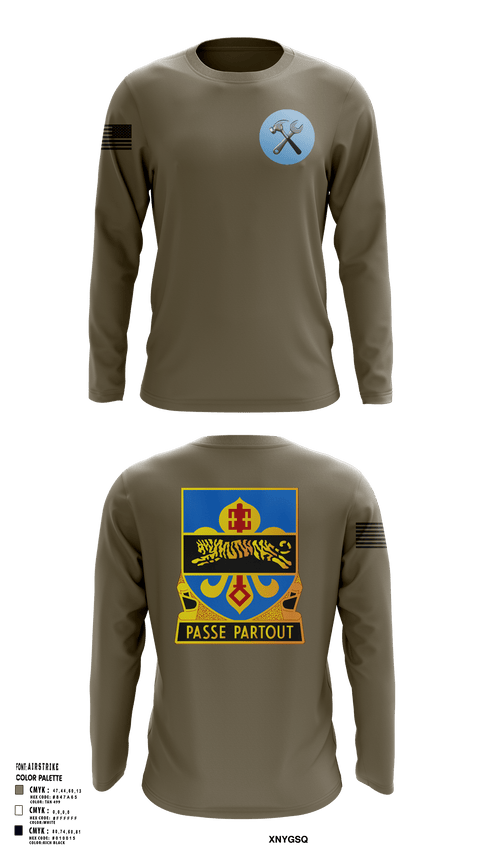Long Sleeve Performance Shirt, HHD, 415th Military Intelligence Battalion, National Guard, Teamtime, Team time, sublimation, custom sports apparel, team uniforms, spirit wear, spiritwear, sports uniforms, custom shirts, team store, custom team store, fundraiser sports, apparel fundraiser